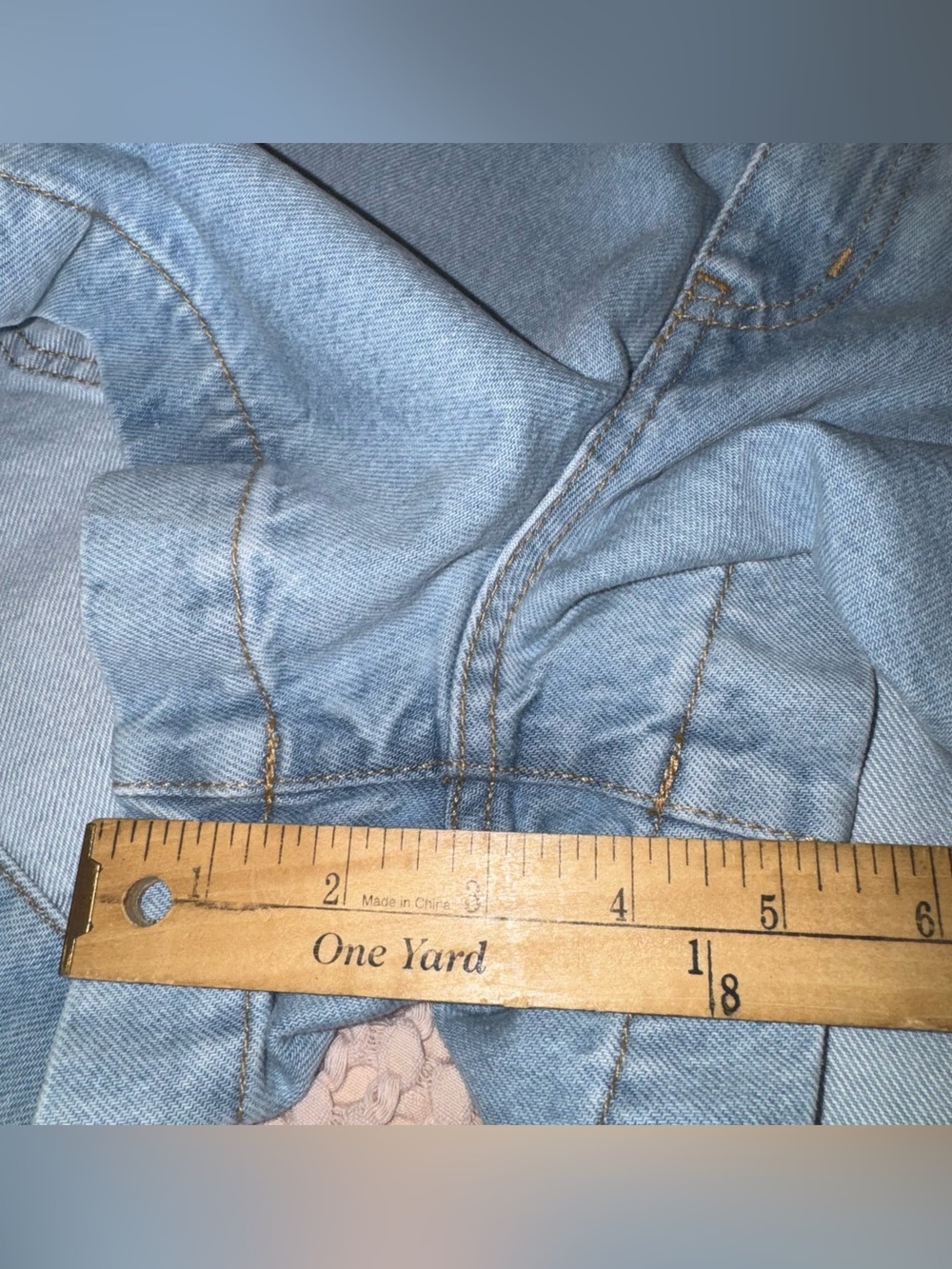 FRAME The Charm Short Denim Bermuda Shorts 31 Blue High Rise NWOT - Picture 11 of 12
